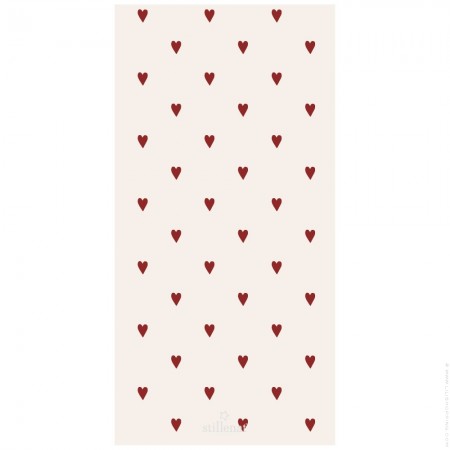 Serviettes en papier coeurs rouges (pack de 16)