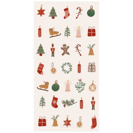 Serviettes en papier Noël d'antant (pack de 16)