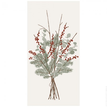 Serviettes en papier bouquet de Noël (pack de 16)