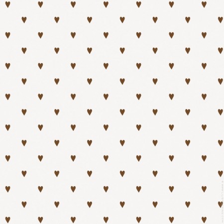 Rouleau papier cadeau coeurs marrons 5 m x 52,5 cm