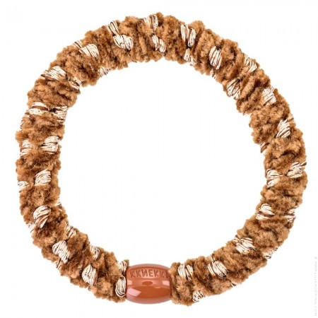 Hair tie and bracelet faded brown velvet