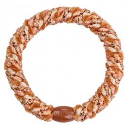 Hair tie and bracelet mixed glitter powder peach