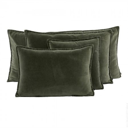 Manhattan khaki rectangular cushion with inner