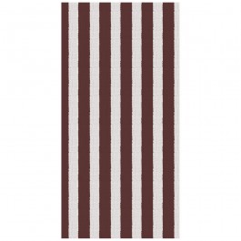 Pack of 16 dark brown stripped paper napkins