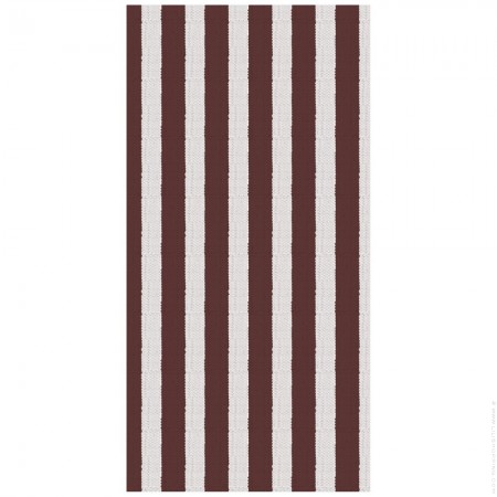 Pack of 16 burgundy stripped paper napkins