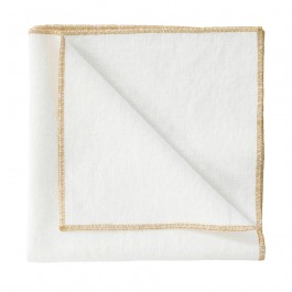 Verone white linen 40 x 40 napkin