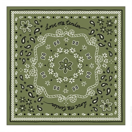Bandana khaki green paper napkins