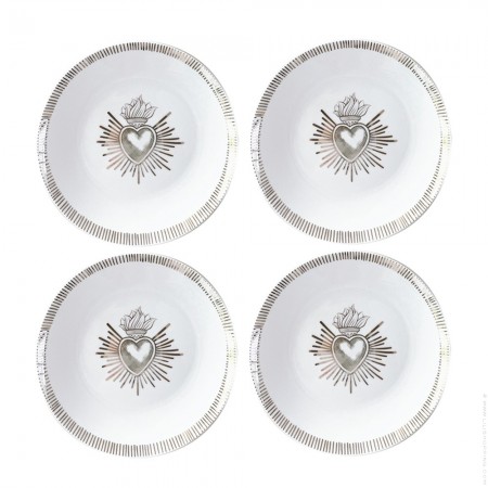 Set of 4 golden Ex Voto plates