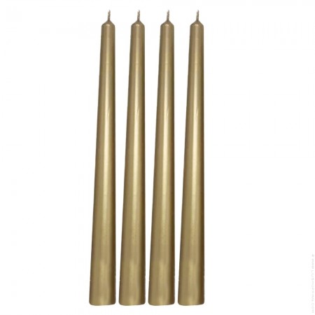 Box of 4 golden candles