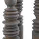 Set of 3 Totem brown mango wood candle holders