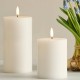 Ivory pillar candle LED 7.8 x 10 cm