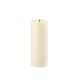 Ivory pillar candle LED 7.8 x 10 cm