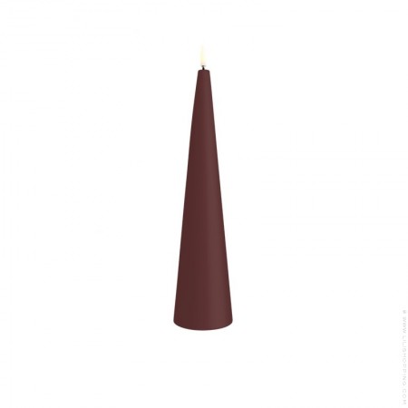 Ivory pillar candle LED 7.8 x 20 cm