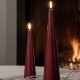 Ivory pillar candle LED 7.8 x 20 cm