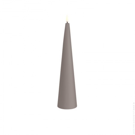Redwine cone candle LED 6.8 x 30 cm