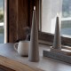 Redwine cone candle LED 6.8 x 30 cm