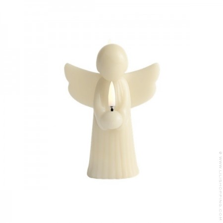 Ivory pillar candle LED 7.8 x 10 cm