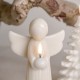 Ivory pillar candle LED 7.8 x 10 cm