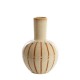 Ulloa shinny cream and brown 42 cm vase
