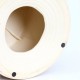 Cognac and white Mooca H 34 cm side table