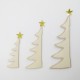 Set of 3 golden Christmas trees 