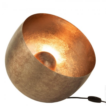 Lampe en métal doré rechargeable Noé
