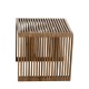 Small cubic side table in recycled teak