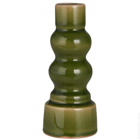 Green Torino 1 sandstone candle holder