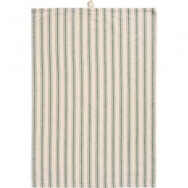Green stripped kitchen towel