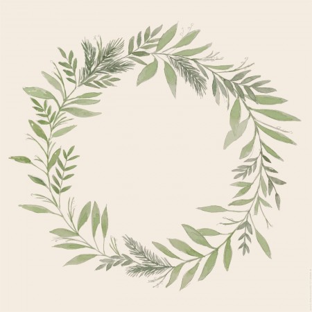 Serviettes en papier couronne verte (pack de 20)