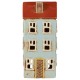 Beige and brown tealight white house