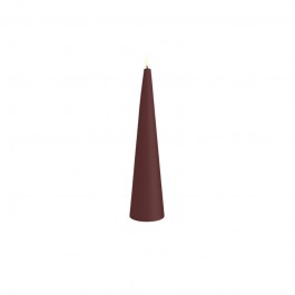 Bougie conique burgundy LED 5,8 x 21,5 cm