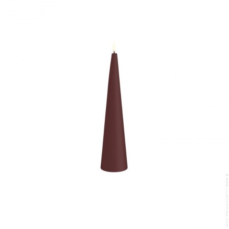 Bougie conique burgundy LED 5,8 x 21,5 cm