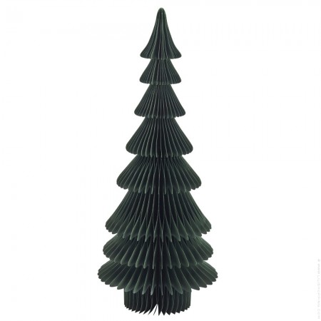 Sapin de Noël en papier à poser blanc 23 cm
