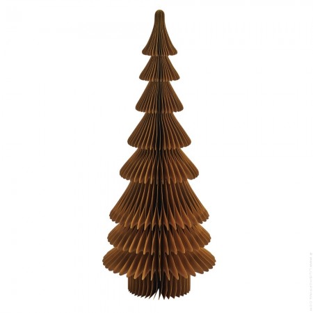 Sapin de Noël en papier à poser blanc cassé 93 cm