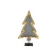 Sapin lumineux sur pied en velours blanc cassé