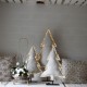 S off white velvet illuminated with leds 100 cm christmas tree