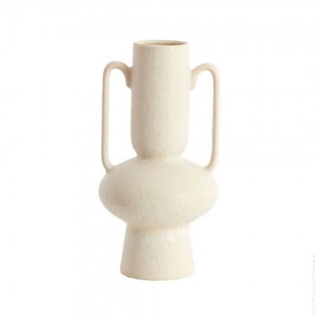 Ulloa shinny cream and brown 42 cm vase
