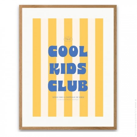Affiche encadrée Cool Kids Club chêne 40 x 50