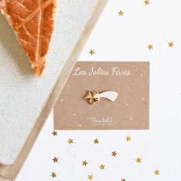 White and gold shooting star bean for epiphany