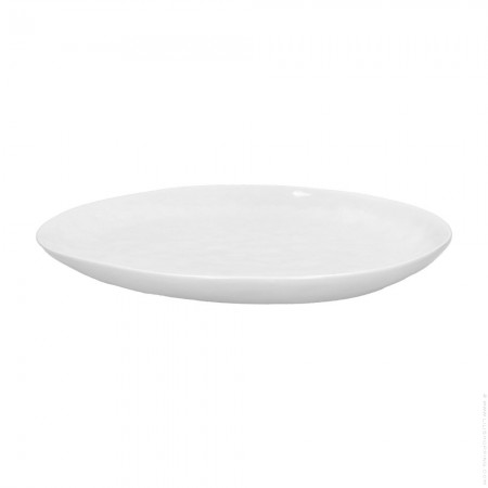Assiette plate Porcelino blanc