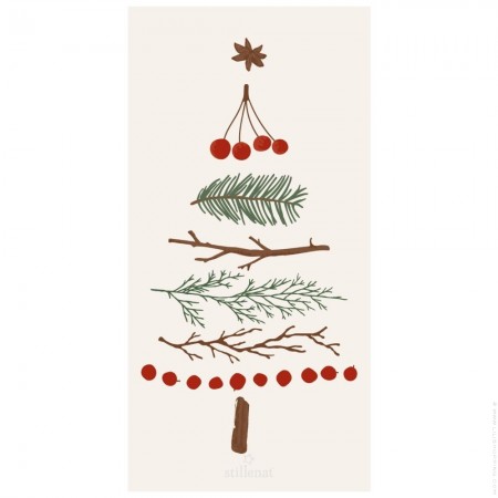 Pack of 16 Christmas tree paper napkins