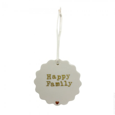 Médaillon en porcelaine Happy Family