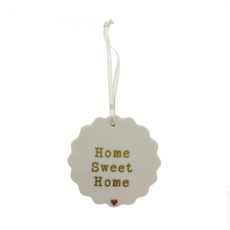 Médaillon en porcelaine Home Sweet Home