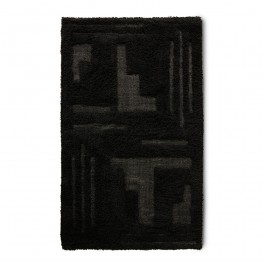 Black and grey 120 x 70 cm Simplicity bath mat