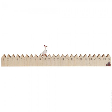 Wooden Christmas calendar 1-24 walking goose