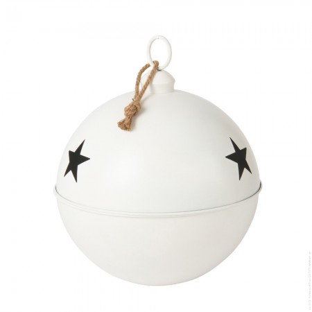 Boule de Noël 30 cm blanche