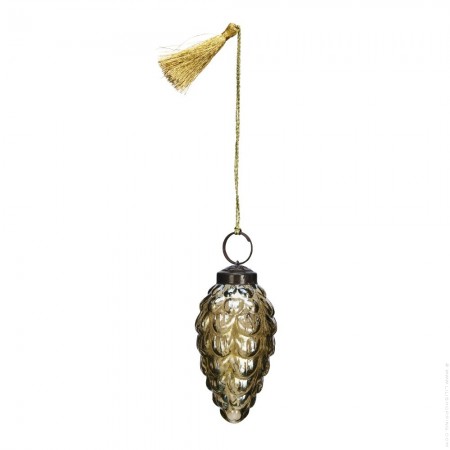 Hanging clear glass pinecone