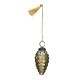 Hanging clear glass pinecone