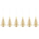 Set of 6 ivory Christmas trees 